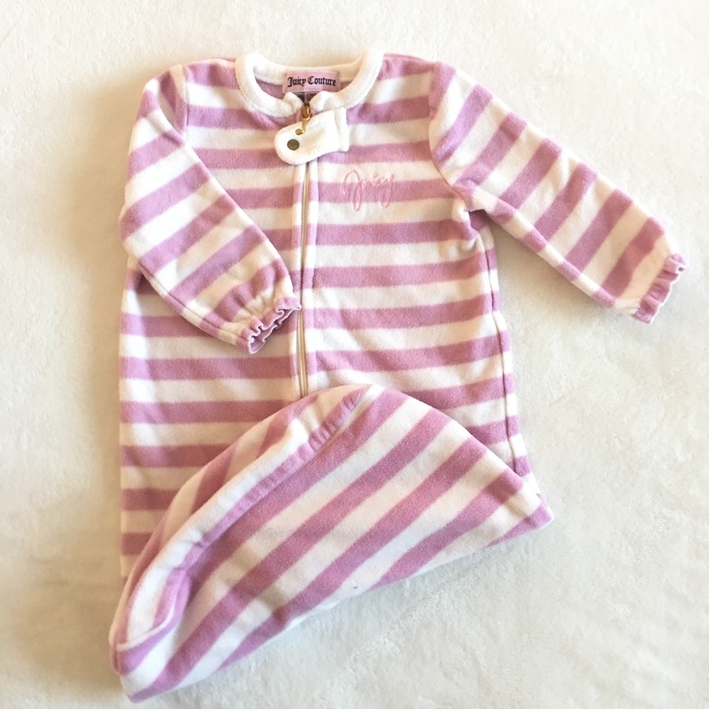 Juicy Couture Fleece Purple white Baby Sleep sack